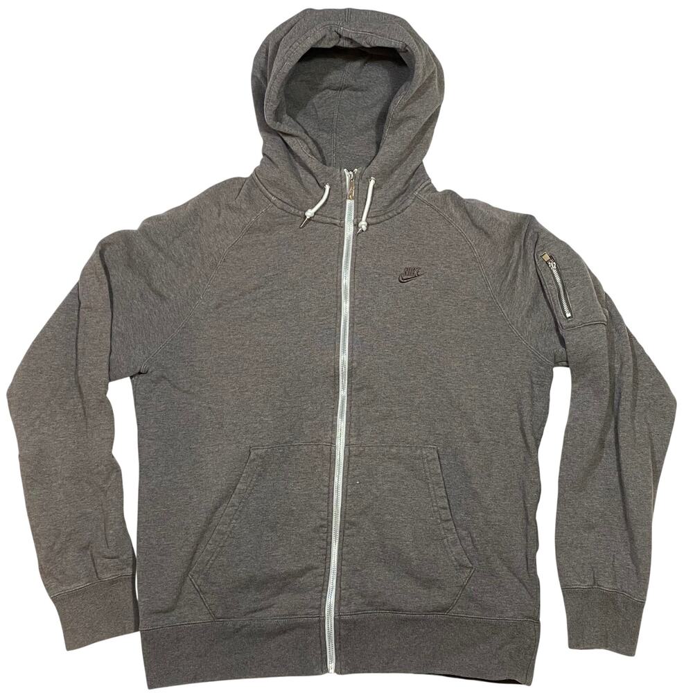 Nike Sportswear Legacy Hoodie Sweater Mens Large Charcoal Gray Full Zip Pockets